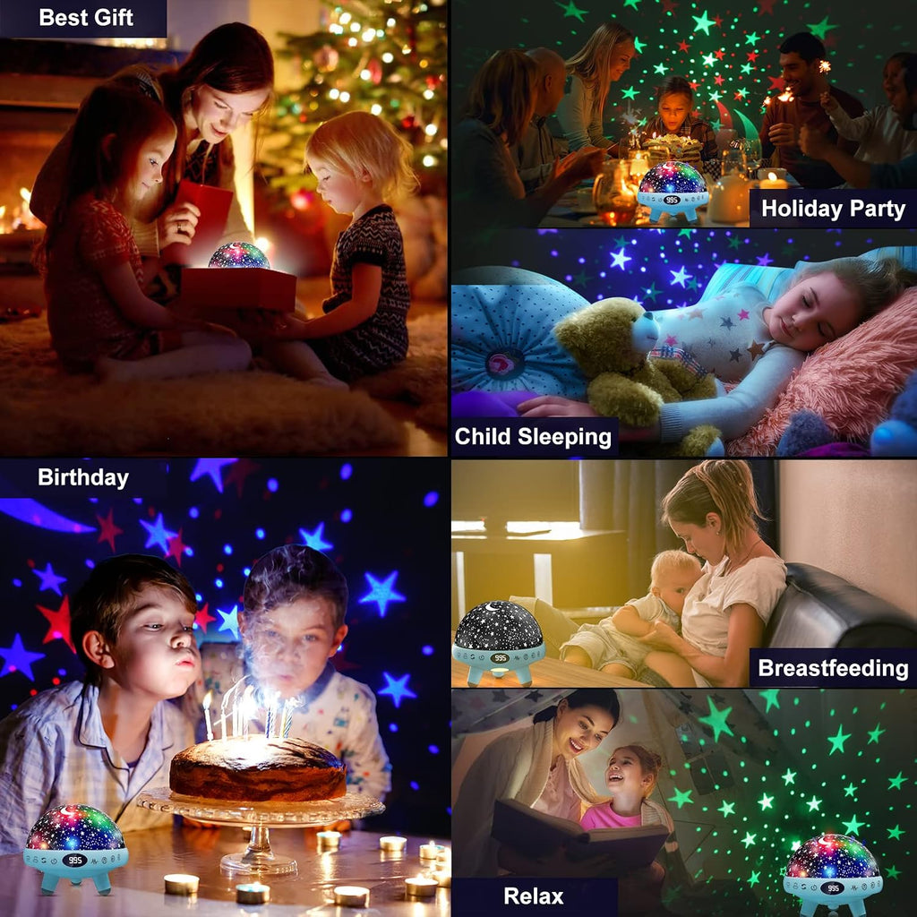 Yachance Kids Night Light Projector with Music.Baby Night Light Star Projector with Remote & Timer.Baby Sensory Lights Toys for Kids.Sound…