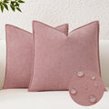 KevinTextile Kevin Textile Valentines Day Decorative Pillow Covers Plush Pink 24x24 Inch Pack of 2 Waterproof Soft Boucle Textured Euro Pil…