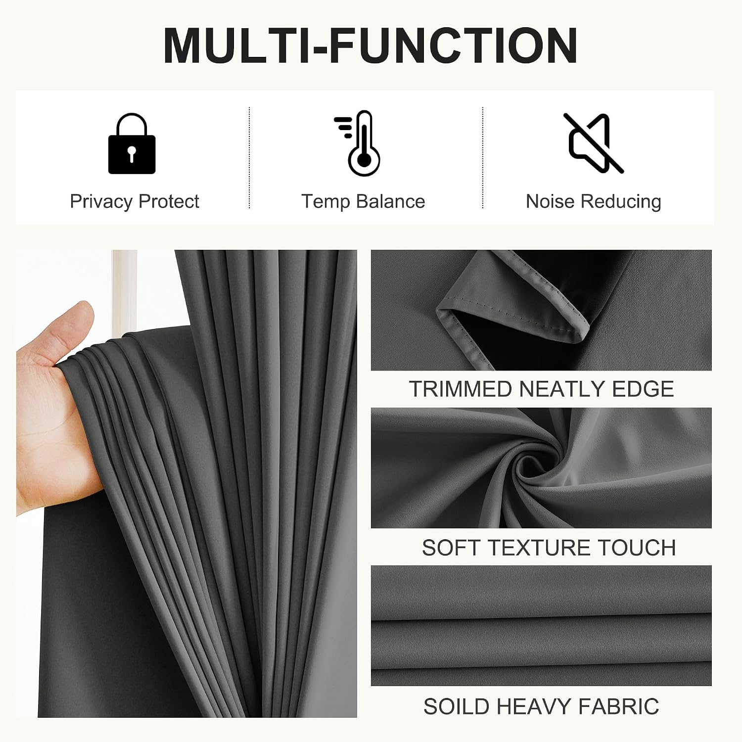 NICETOWN 100% Short Blackout Curtains 36 Inch Length for Bedroom, Privacy Thermal Insulated Grommet Window Drapes for Kitchen Living…