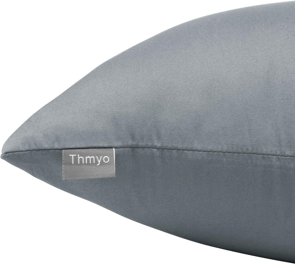 Thmyo 4-Pack 100% Cotton Lumbar Comfortable Solid Decorative Throw Pillow Case, Thmyo Rectangle Cushion Cover Pillowcase Sublimation Blank P…