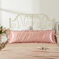 HommxJF Rose Gold Satin Pillowcases Body Pillow for Hair and Skin, Rose Gold Body Pillow Silk Pillowcase with Envelope Closure Princess Room…