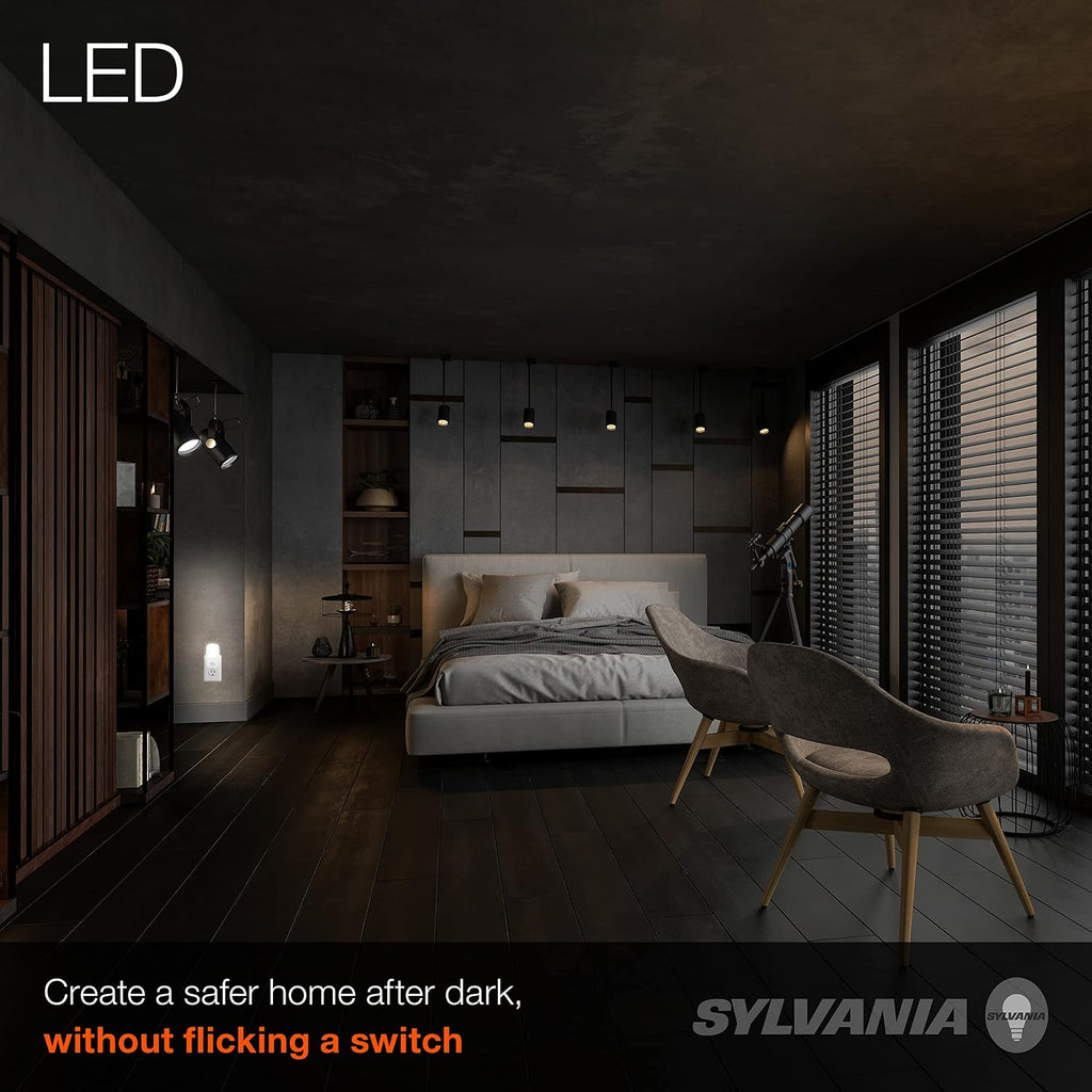 LEDVANCE Sylvania LED Mini Automatic Plug-in Night Light with Sensor, Motion Activated, Dusk to Dawn, Warm White, Plug-in Type - 4 Pack…