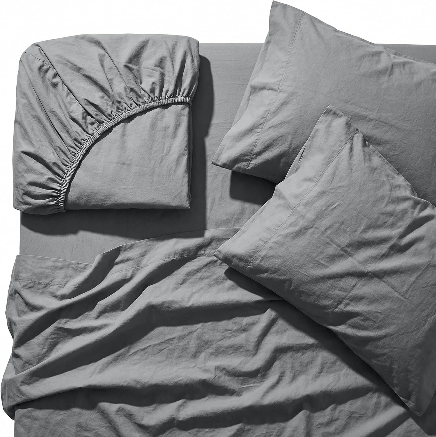Perupima Peru Pima 415 Thread Count Percale Queen Sheet Set - 100% Peruvian Pima Cotton, 4 Piece (Flat, Fitted, 2 Pillowcases) - Cooling, C…