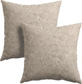 Granbey 2 PCS Decorative Vintage Floral Throw Pillow Cover 20X20 Inch Pale Brown Block Print Farmhouse Cushion Covers Boho Fall Home Decor…