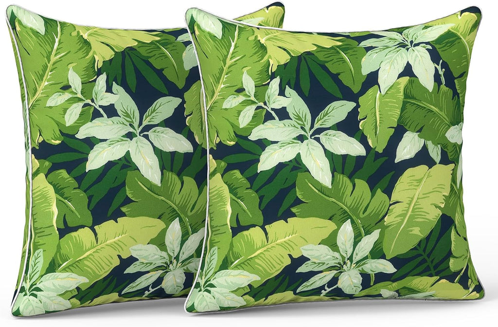 LVTXIII Set of 2 Patio Throw Pillows Covers Waterproof 20x20 Fade Resistant Outdoor Throw Pillow Case, Fluffy Decorative Garden Toss…