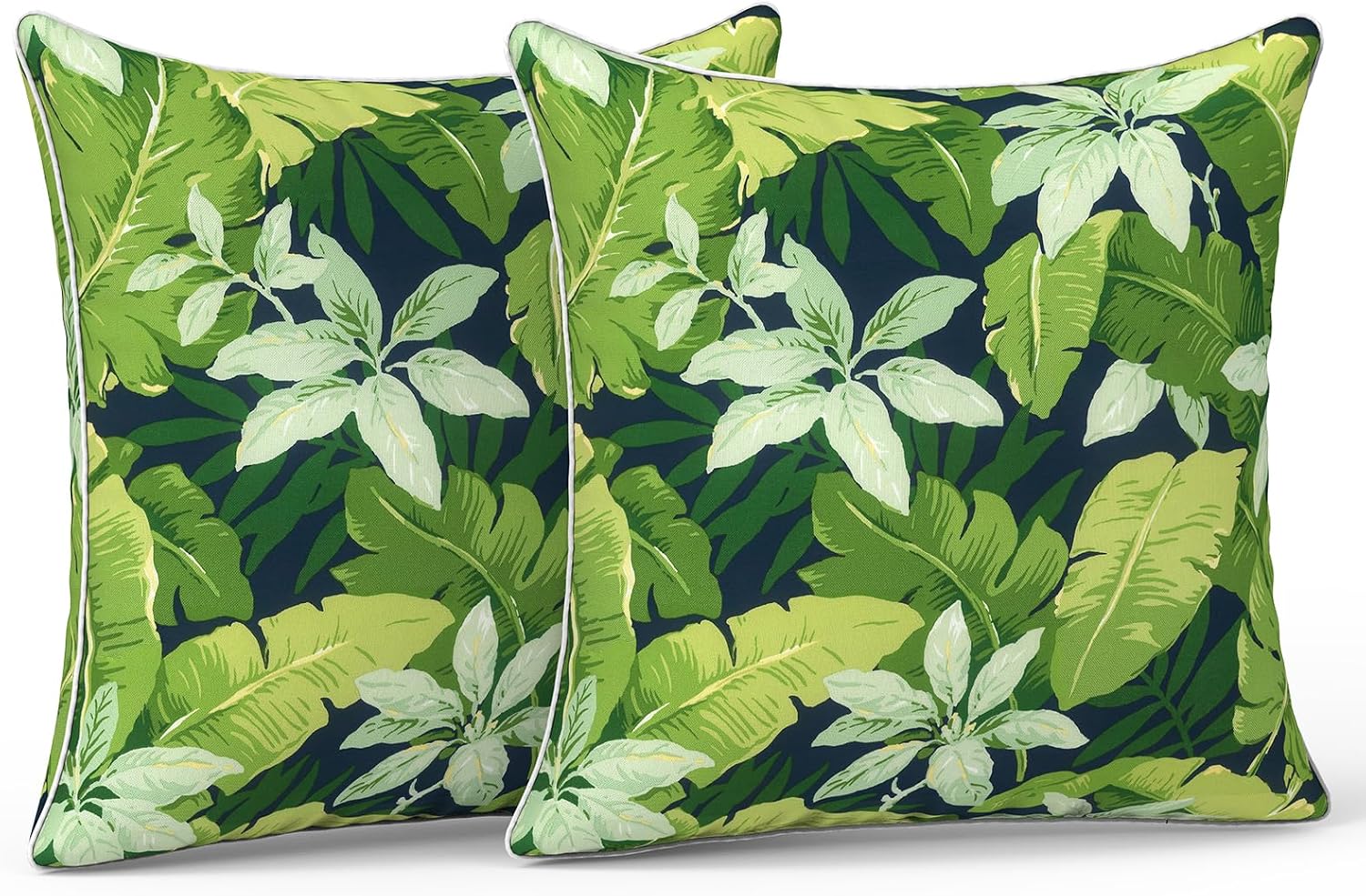 LVTXIII Set of 2 Patio Throw Pillows Covers Waterproof 20x20 Fade Resistant Outdoor Throw Pillow Case, Fluffy Decorative Garden Toss…