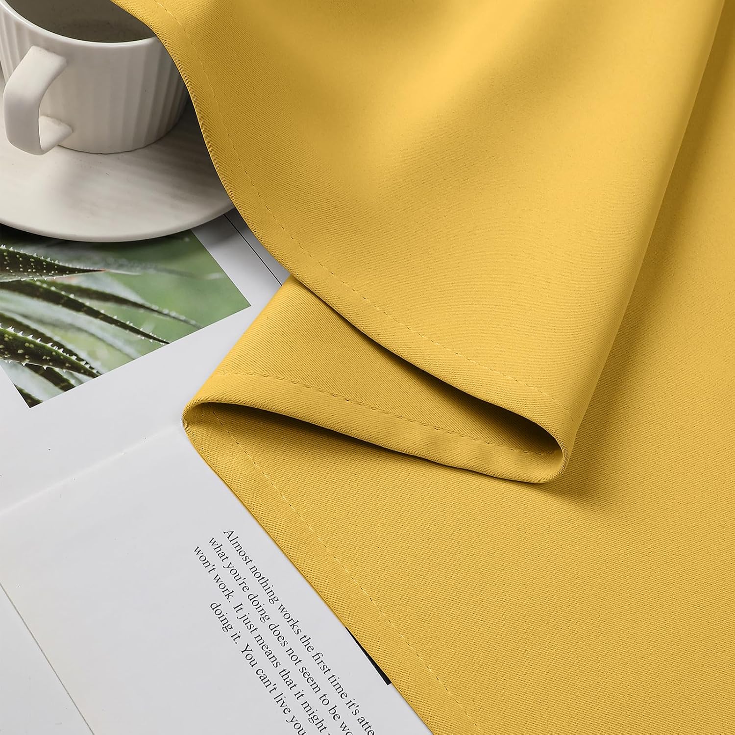 CUCRAF Custom Lemon Blackout Curtains 1 Panel Set, Thermal Insulated Grommet Room Darkening Curtain for Living Room Bedroom, Light…