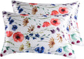Lcbd Satin Pillowcase for Hair and Skin, Standard Size Printed Pillow Cases Set of 2, Silky Floral Print Pillow Covers with Envelope Closur…