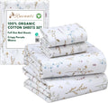 Ruvanti 100% Cotton Organic Percale Sheets Full Size – Crisp Cooling Bed Sheets for Hot Sleepers, Deep Pocket 15”, Soft Peach Finish, Breat…