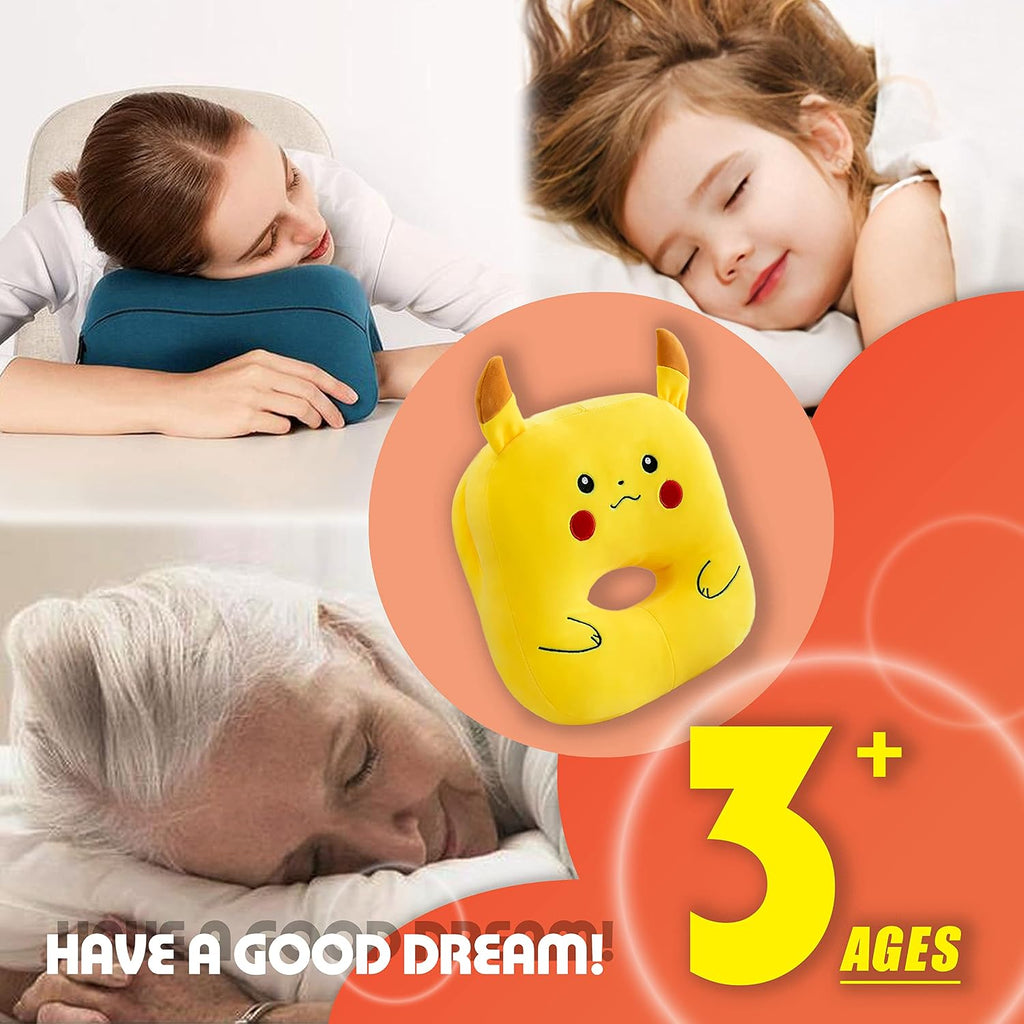 Kg Alpha Plush Stuffed Cute Napping Toy Pillow for Kids Girls, Neck Support Foam Memory Sleeping Pillows, Office Neck Pillow for Cervical Y…