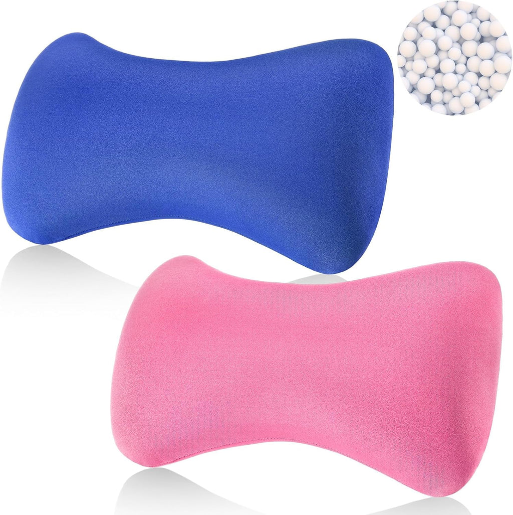 Thyle 2 Pack Bead Neck Pillow Small Bone Shape Neck Support Cushion for Bed Sofa Travel Soft Pillow for Home Sleeping Headrest and Lumbar…