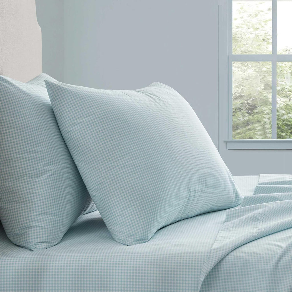 MarthaStewart Martha Stewart - King Size Sheets Set, Crisp & Tailored Cooling Sheets w/a Naturally Smooth Cotton Percale Lightweight Feel -…