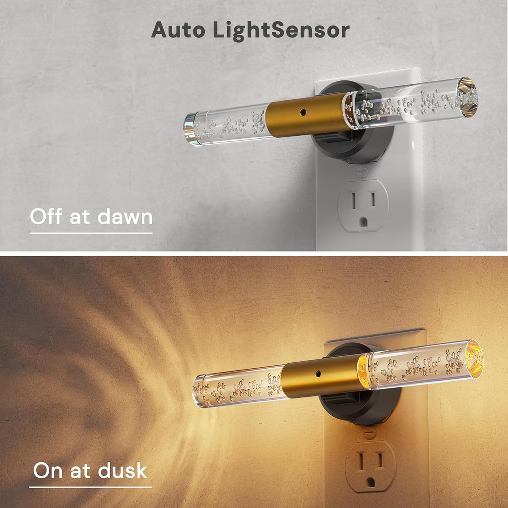 L LOHAS LED Night Light, Rotating Night Lights Plug into Wall, Light Sensor, Soft White 3 Level Dimmable LED Nightlight Plug in, Acrylic…