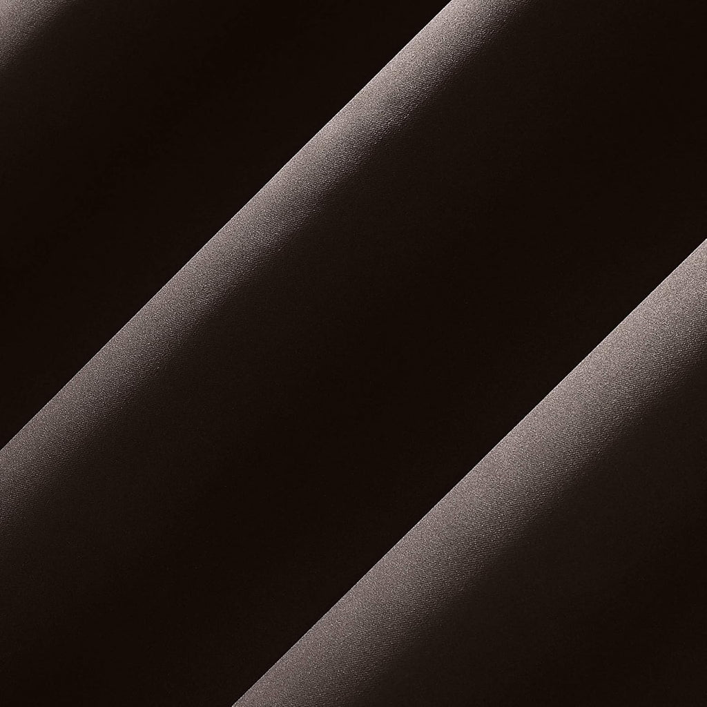 Sun Zero Nordic 2-pack Theater Grade Extreme 100% Blackout Grommet Curtain Panel Pair, 52" x 63", Cocoa Brown