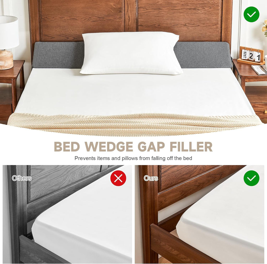 IFNOW King Size(76"x7.5"x10") Bed Wedge Pillow for Headboard, Mattress Gap Filler(0-8"), Bed Wedge for Gap Between Your Headboard and…
