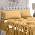 MocassiLuxuryBedding Mocassi Luxury 4-Piece Sheet Set, Ultra Soft 1800 Hotel Quality Microfiber Sheet Set, Fits Mattresses Up to 18 to 24 I…