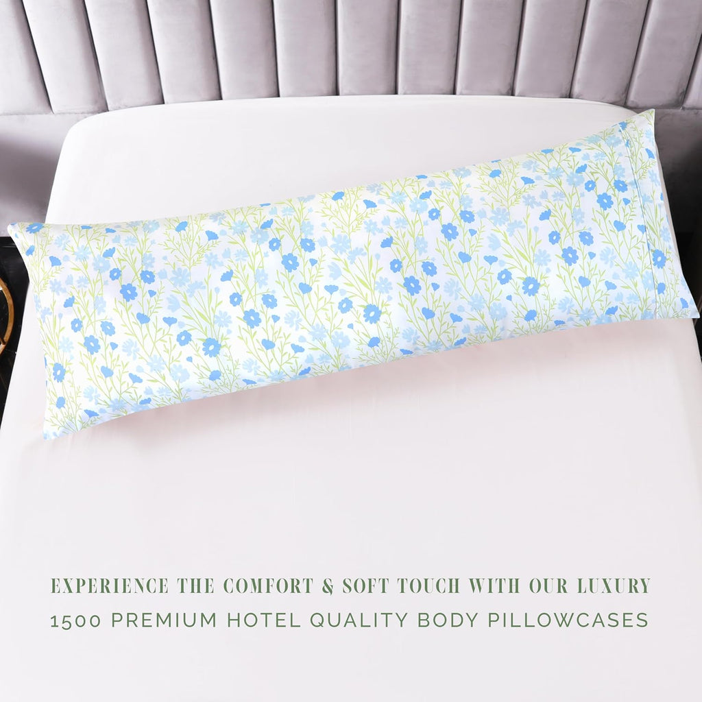 Elegantcomfort Elegant Comfort Ultra Soft 1-Piece Set Floral Print Pillowcases - 1500 Hotel Quality Microfiber, Soft and Smooth Hidden Zipp…
