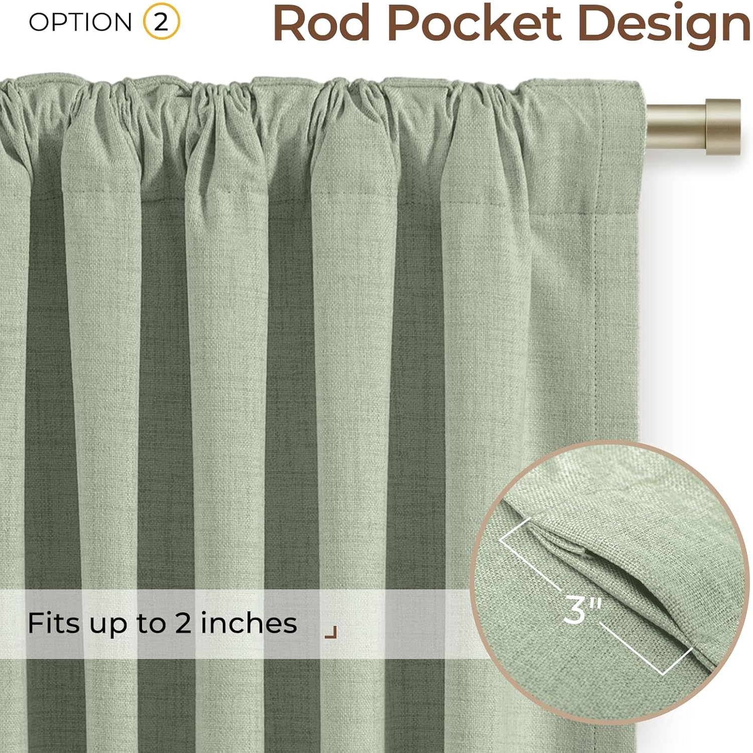Inovaday 100% Blackout Curtains 84 Inches Length 2 Panels Set, Back Tab/Rod Pocket Linen Black Out Curtains for Bedroom, Thermal Insulated…