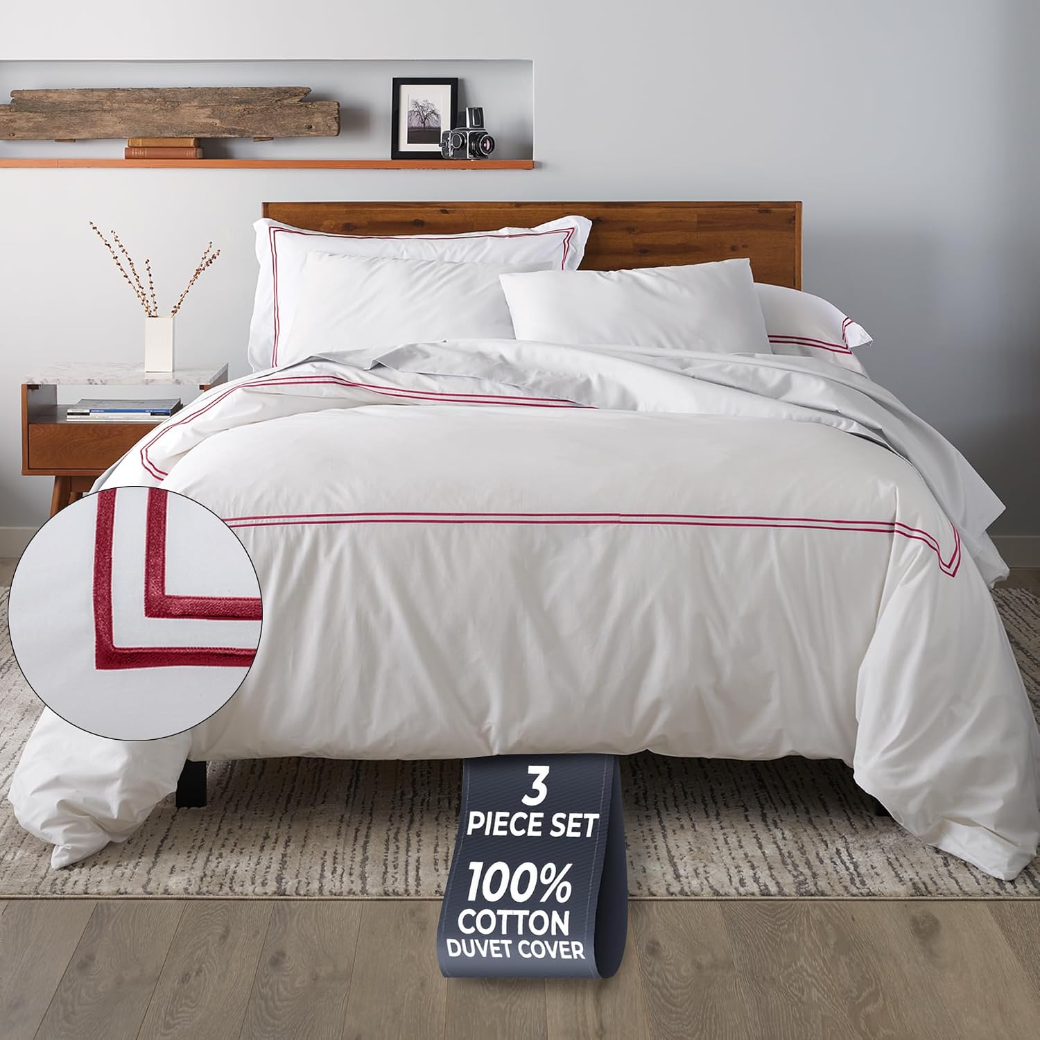 Ella Jayne California King Duvet Cover (3 Pieces), 100% Cotton Percale, King/Cal King, Breathable & Lightweight Cal King Duvet Cover (1…