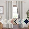 NICETOWN Snowbound Vintage Linen 100% Blackout Curtains for Living Room, Thermal Insulated Curtains 84" Long, Noise Reducing Window…
