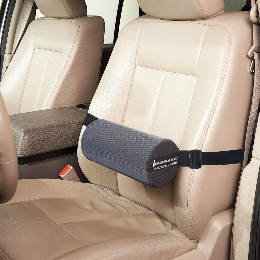 Optp The Original McKenzie Lumbar Roll – USA-Made Low Back Lumbar Support for Office Chair & Car Seat Back Support Cushion. The Preferred L…