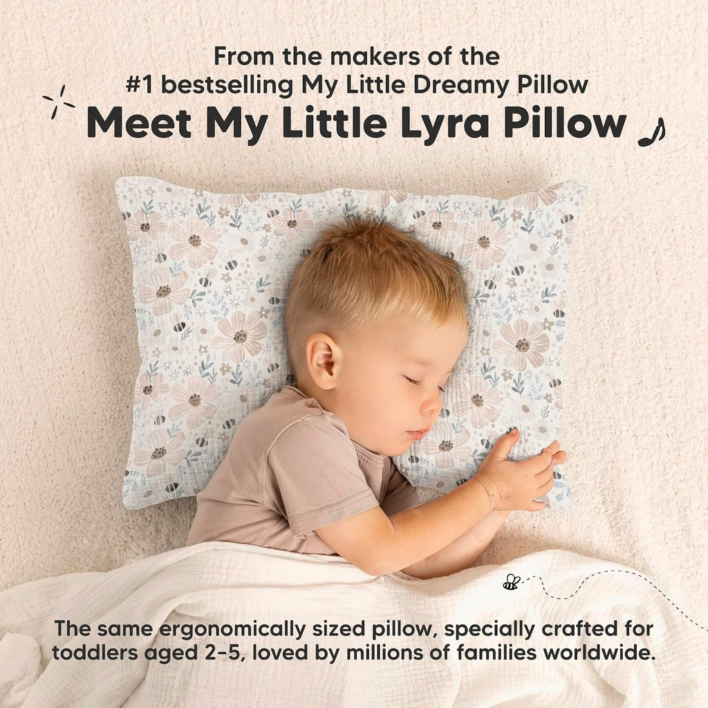 KeaBabies Toddler Pillow with Pillowcase – 13x18 Soft, Breathable Organic Cotton Muslin Kids Pillow for Sleeping, Travel, Preschool Nap…