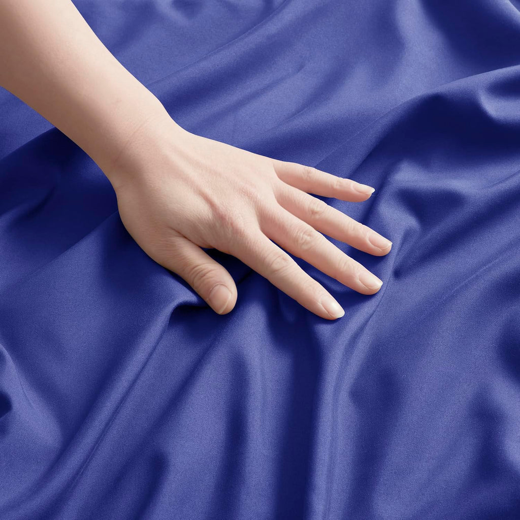 Nestl Royal Blue Pillow Cases - Soft Queen Size Set of 2, 1800 Microfiber, Envelope Closure, 20x30 Inches cotton Blue