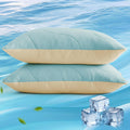 ThreeGeese Three Geese Cooling Goose Down Feather Pillows Standard Size Set of 2 for Hot Sleepers, Q-Max>0.45, Cool Hotel Bed Pillows with…