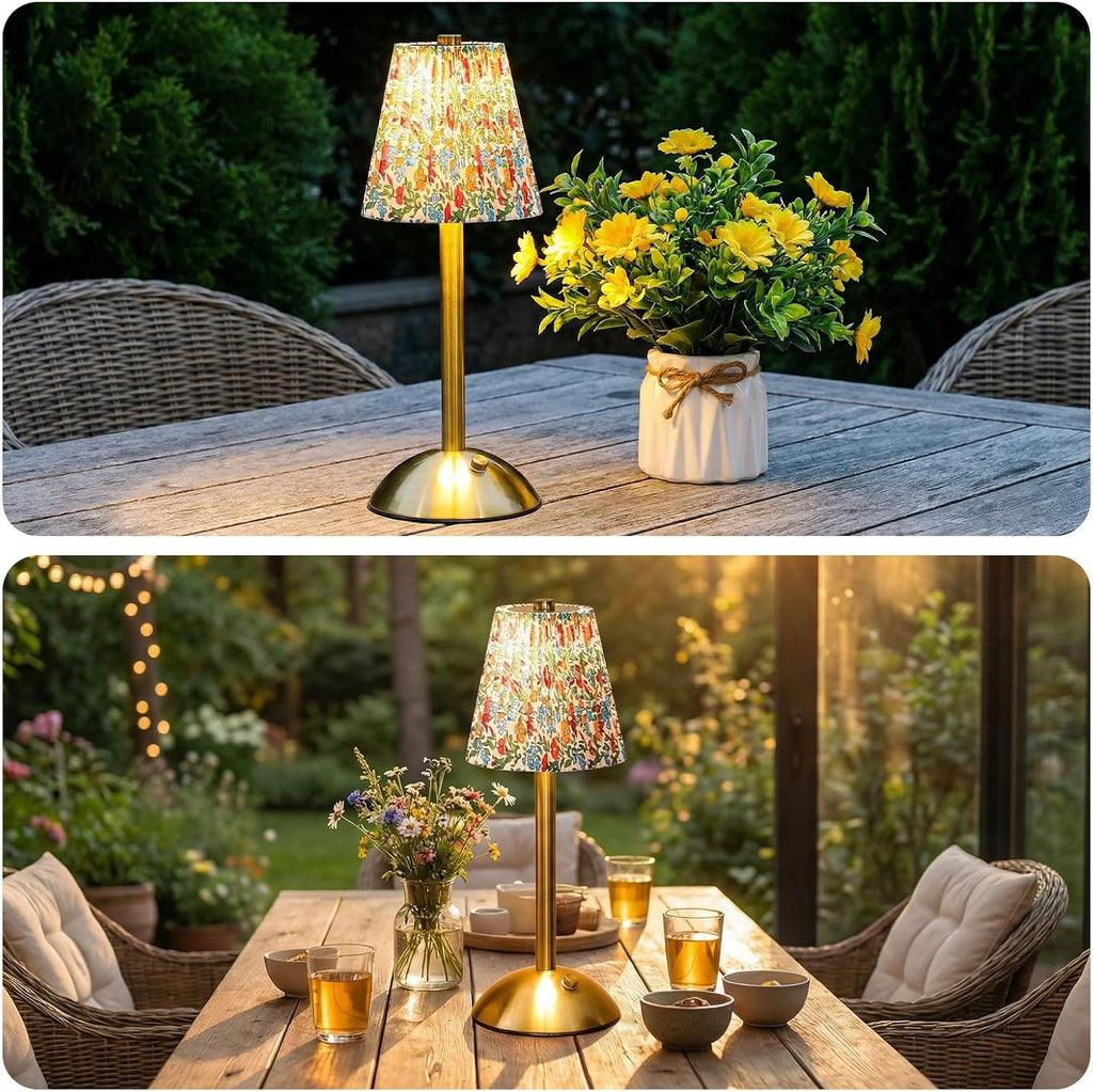 Liliful 2 Pcs Cordless Table Lamp Rechargeable Touch LED Small Gold Portable Battery Operated USB-c Desk Lamp 3 Color Dimmable for…