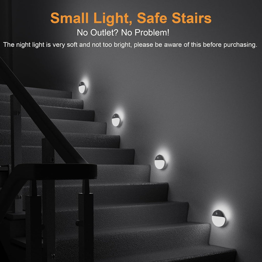 YUNLEX 2 Pack Battery Night Light, Toilet Lights, 2.6" Small Motion Senor Light, Stick on Lights, 3 Light Modes, Dimmable LED Nightlight…