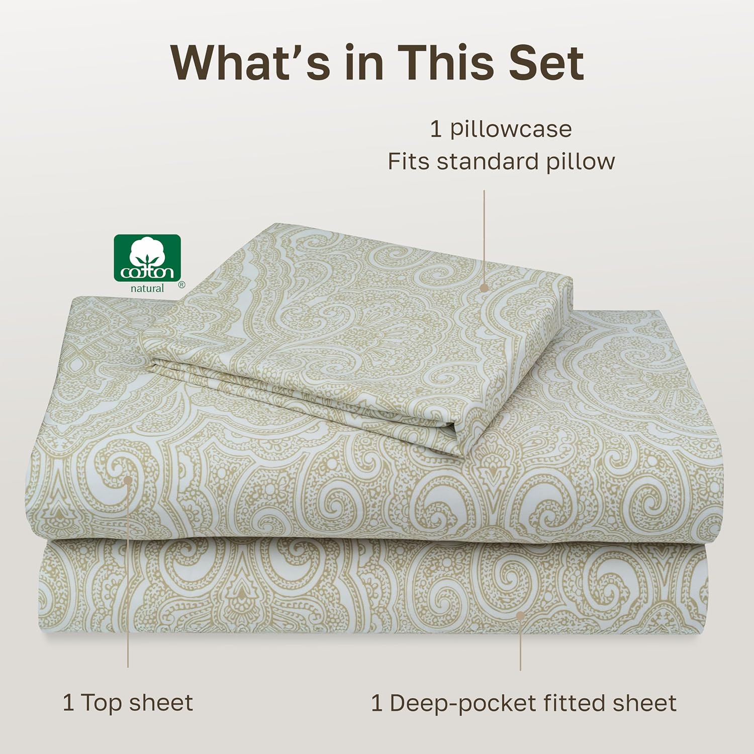 CaliforniaDesignDen California Design Den Soft 100% Cotton Sheets Twin XL Size Set, 400 Thread Count Good Housekeeping Award Winner, Smooth…