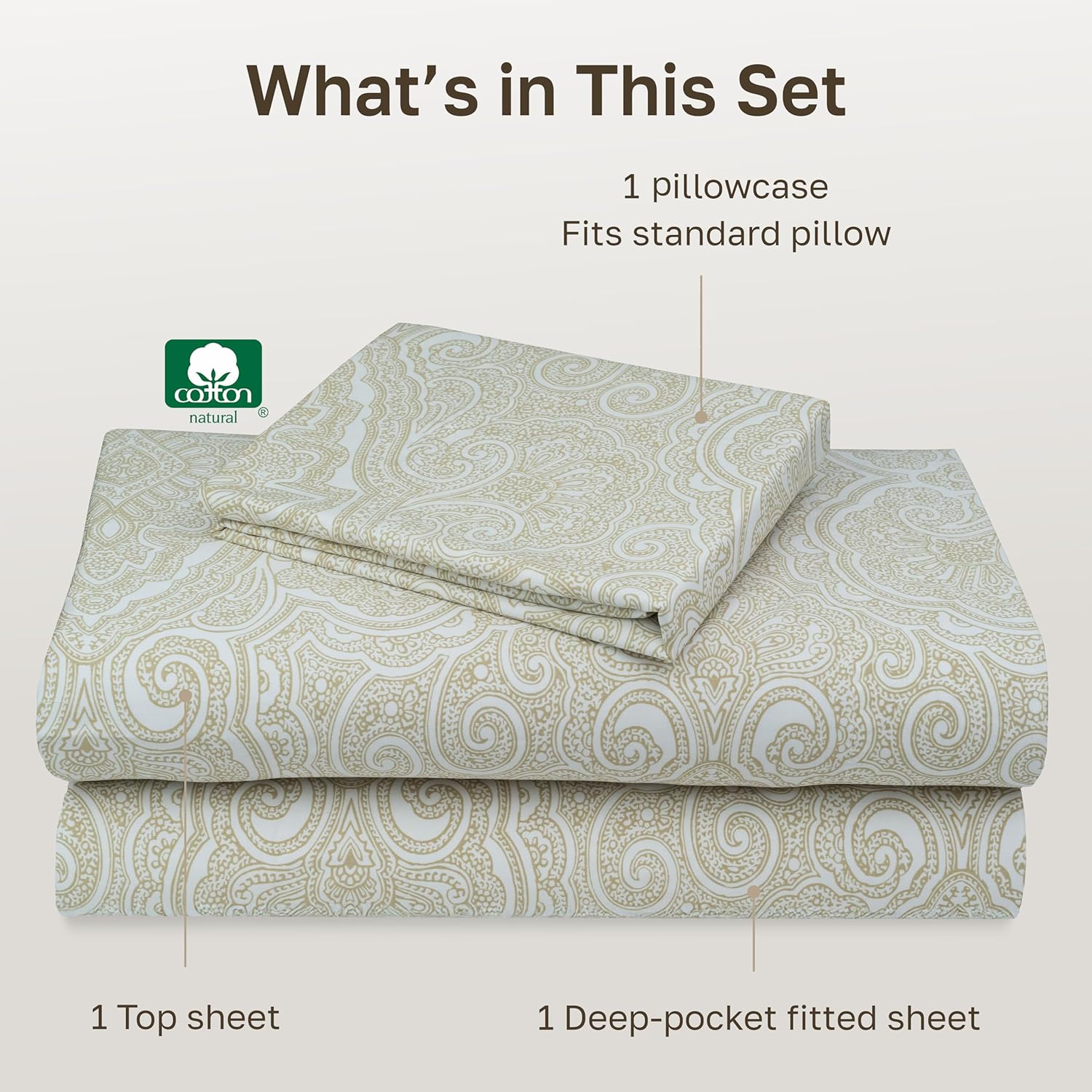 CaliforniaDesignDen California Design Den Soft 100% Cotton Sheets Twin Size Set, 400 Thread Count Good Housekeeping Award Winner, Smooth Sa…
