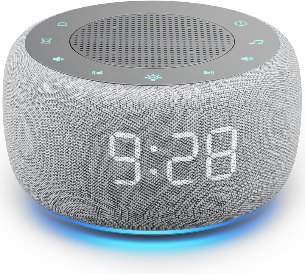 Buffbee Alarm Clock with Sound Machine for Bedrooms – 2-in-1 White Noise Machine for Sleep, Gentle Wake-Up with Soft Alarm Sounds…