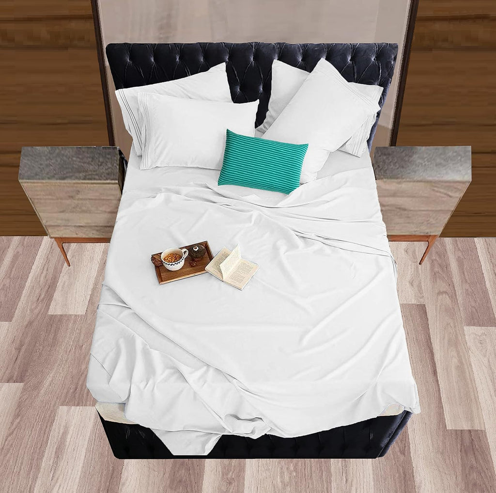 MocassiLuxuryBedding Mocassi Full Sheet Set - Luxury Hotel 1800 Premier Bedding Sheets & Pillowcases - Ultra Soft Breathable & Cooling Bed…