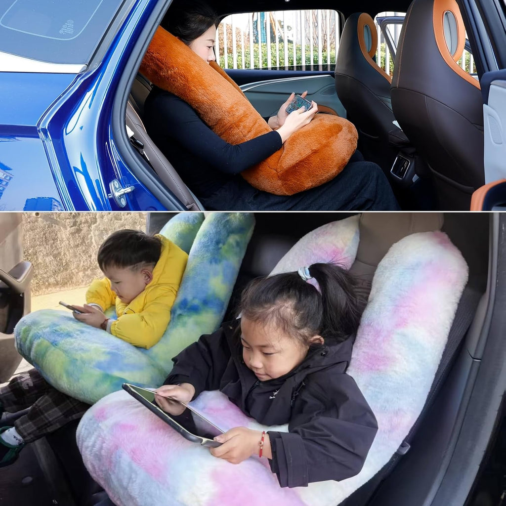FHSGGP Travel Pillow Car Travel Sleep Support Pillow 2-in-1 Lap Pillow and Car Pillow with Neck and Body Support for Adults and Kids on…