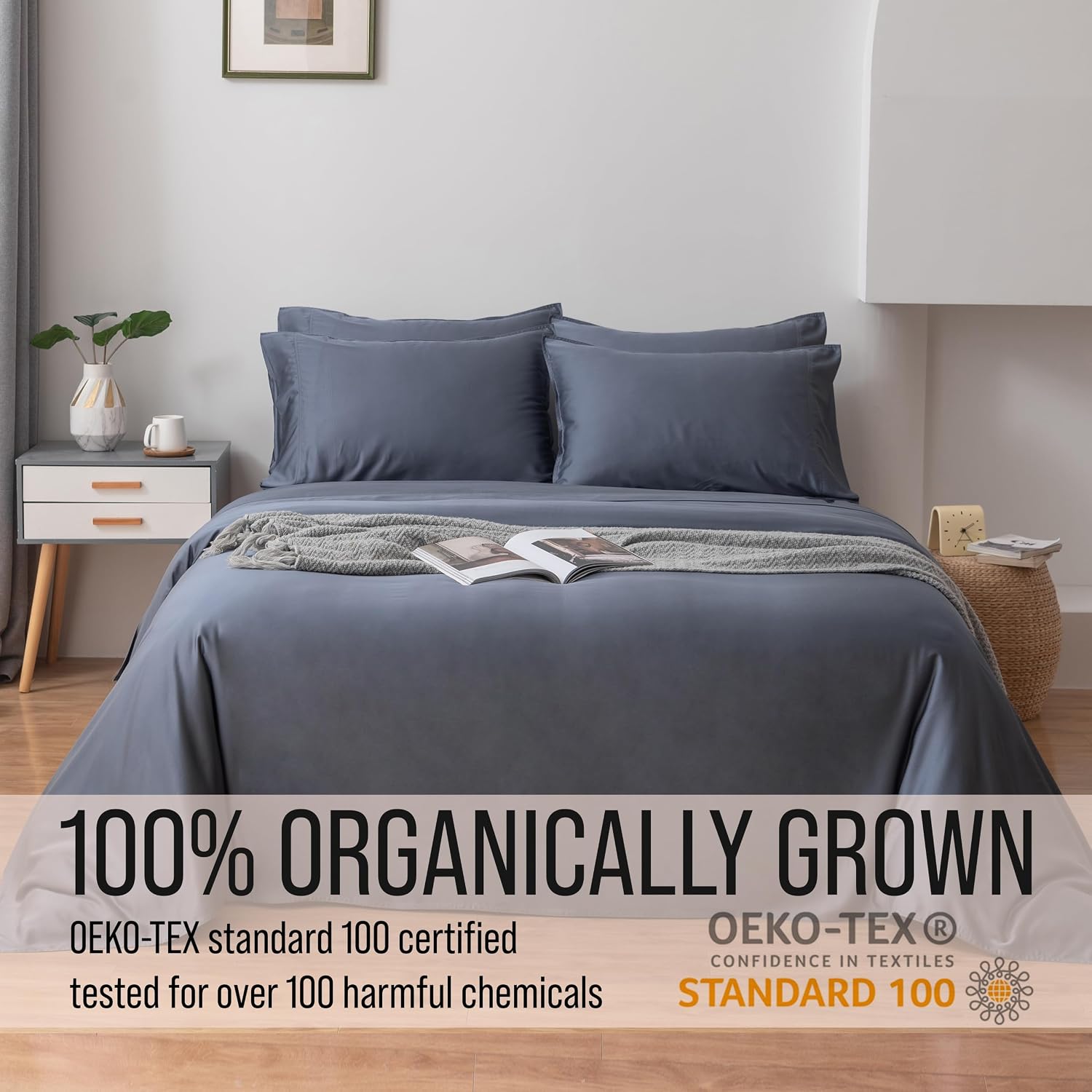 Bella Coterie 6 Piece Luxury Bamboo Viscose King Size Sheet Set | 100% Organically Grown | Cooling for Hot Sleepers | 18" Deep Pocket |…