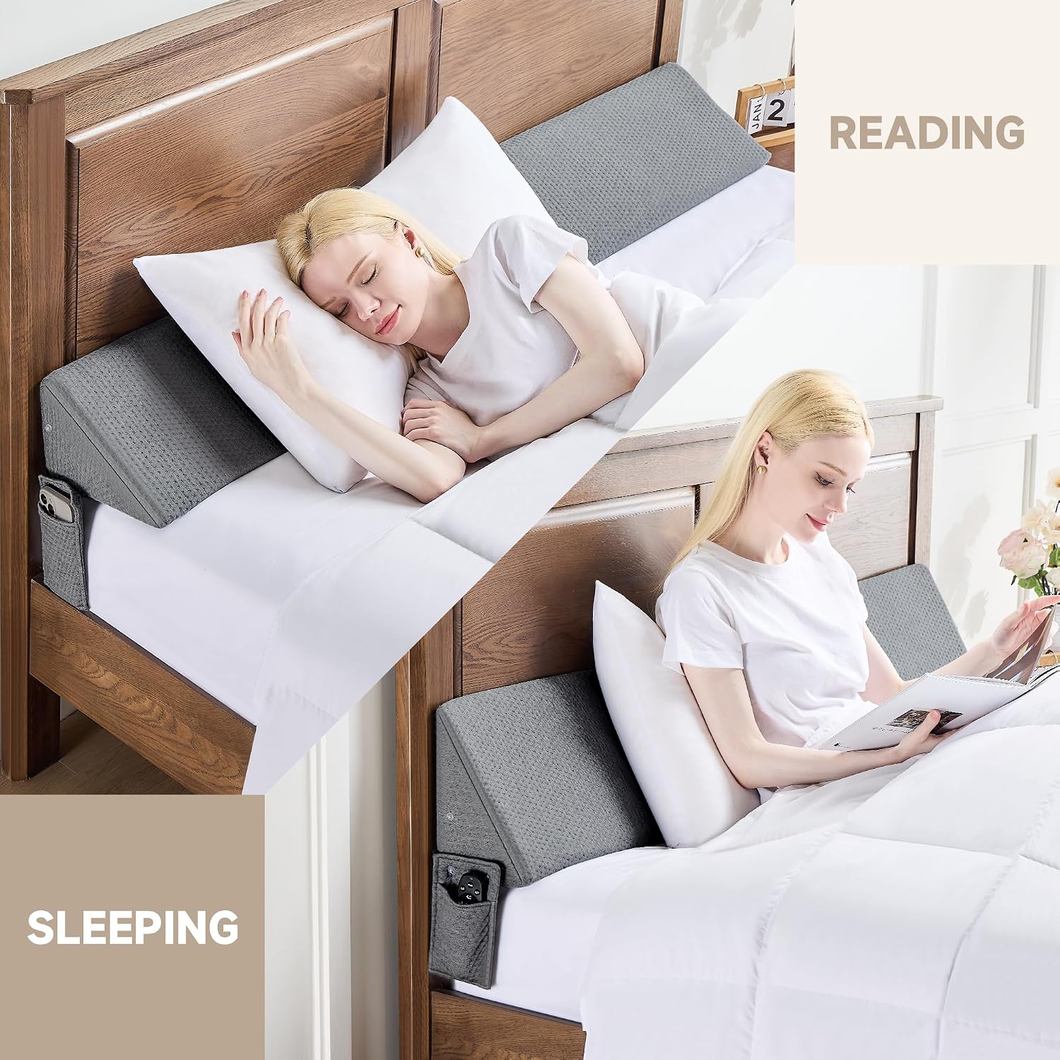 IFNOW King Size(76"x7.5"x10") Bed Wedge Pillow for Headboard, Mattress Gap Filler(0-8"), Bed Wedge for Gap Between Your Headboard and…