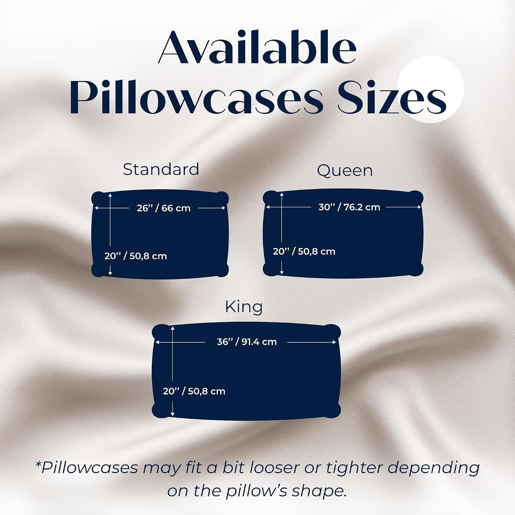 Mulberry Silk Pillowcase – Pure Silk Pillow Cover for Healthier Hair & Smoother Skin – Soft, Breathable and Temperature-Regulating…