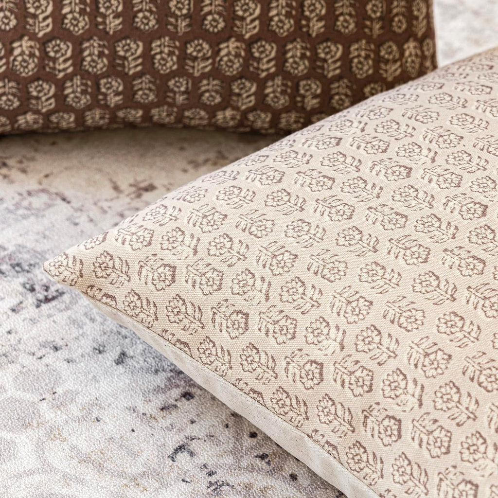 Foindtower Set of 2 Decorative Vintage Floral Print Throw Pillow Covers Neutral Modern Farmhouse Cushion Covers Boho Home Decor for Sofa…