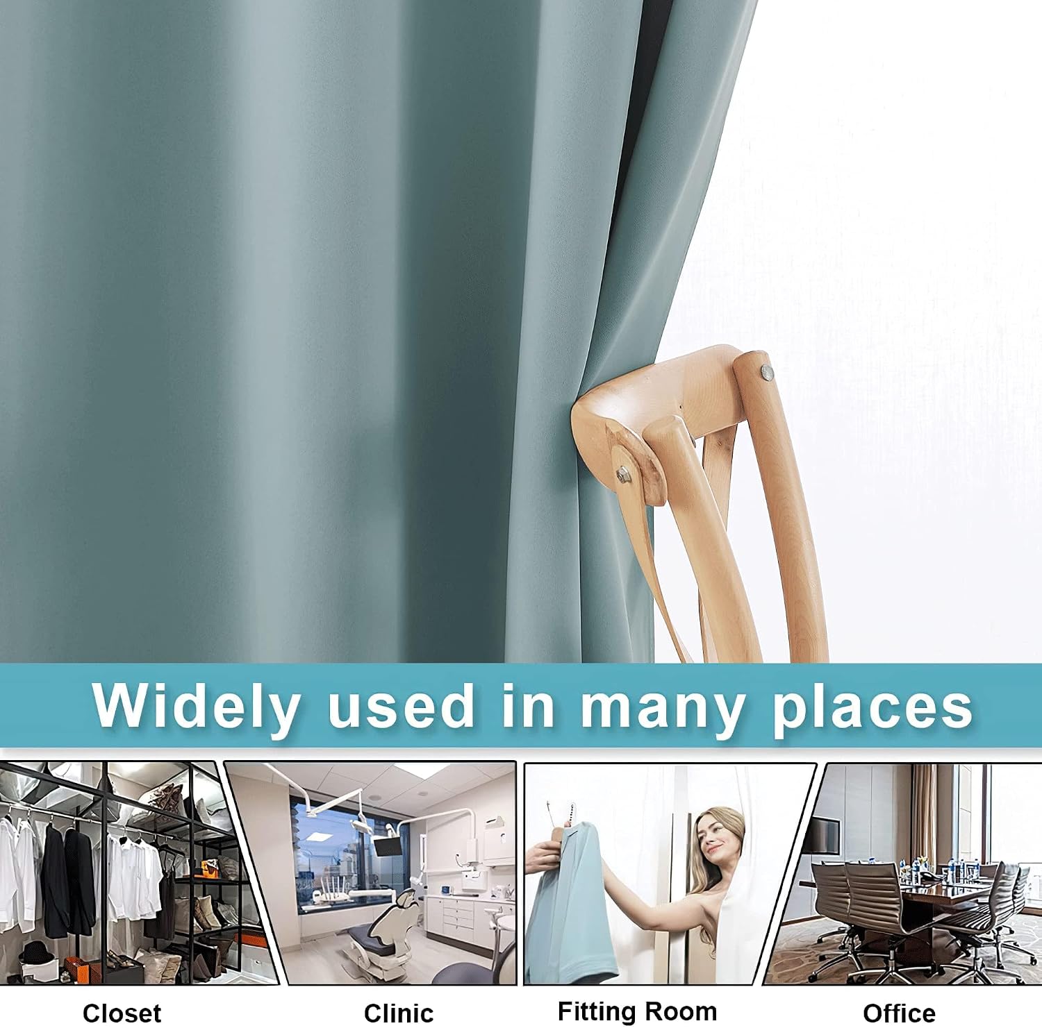 Rybhome RYB HOME Blackout Curtains Soundproof Energy Saving Insulating Privacy Room Divider Curtains for Patio Sliding Glass Door Living Ro…
