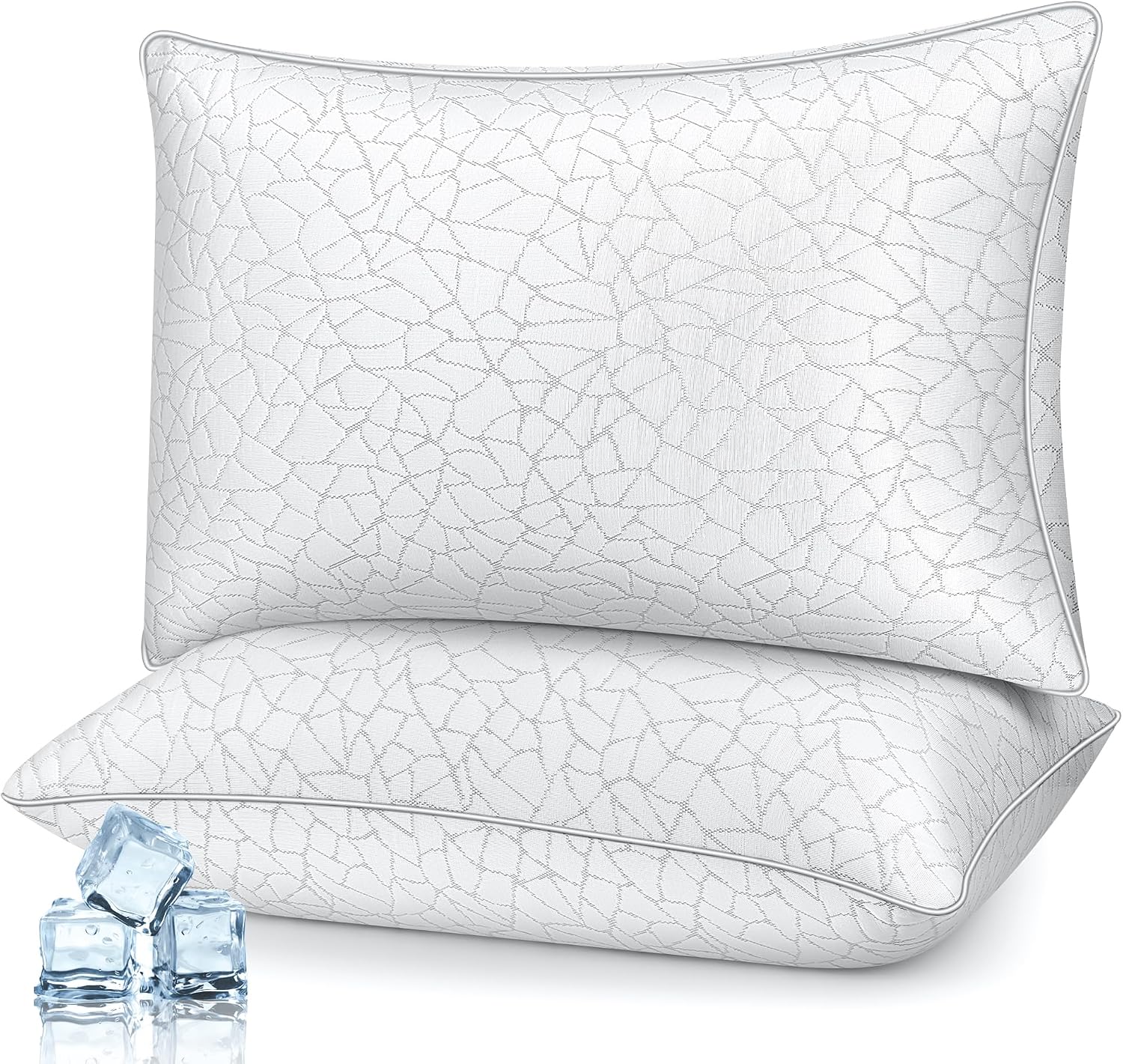 COZSINOOR Oreiller 60x60 cm Lot de 2, Qualité Hotellerie de Luxe Oreiller Lot de 2 Oreillers Confort Moelleux Hypo Allergéniques Anti…