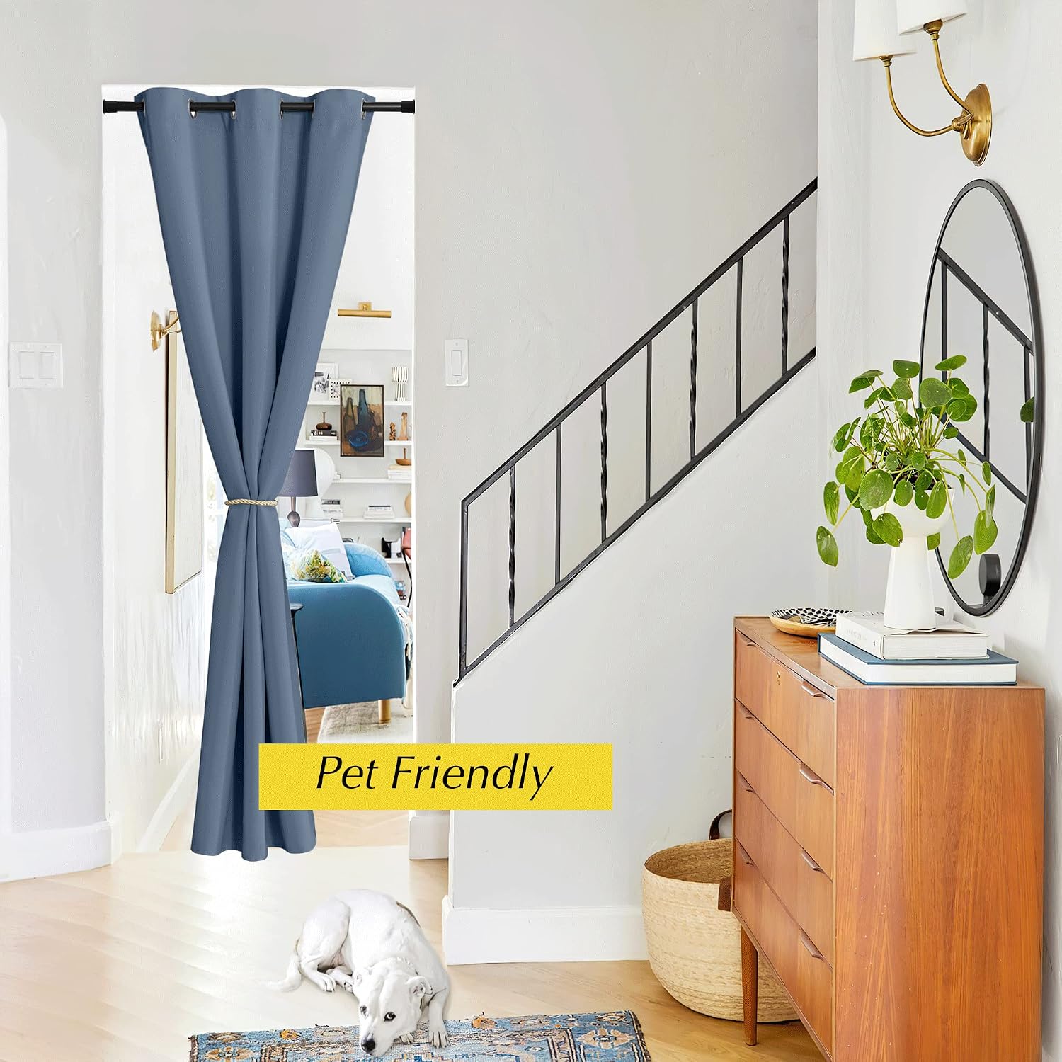 Nicetown Doorway Curtain for Living Room Thermal Insulated Door Blinds for Door Screen, Accordion Insulated Privacy Door Window Curtain for…