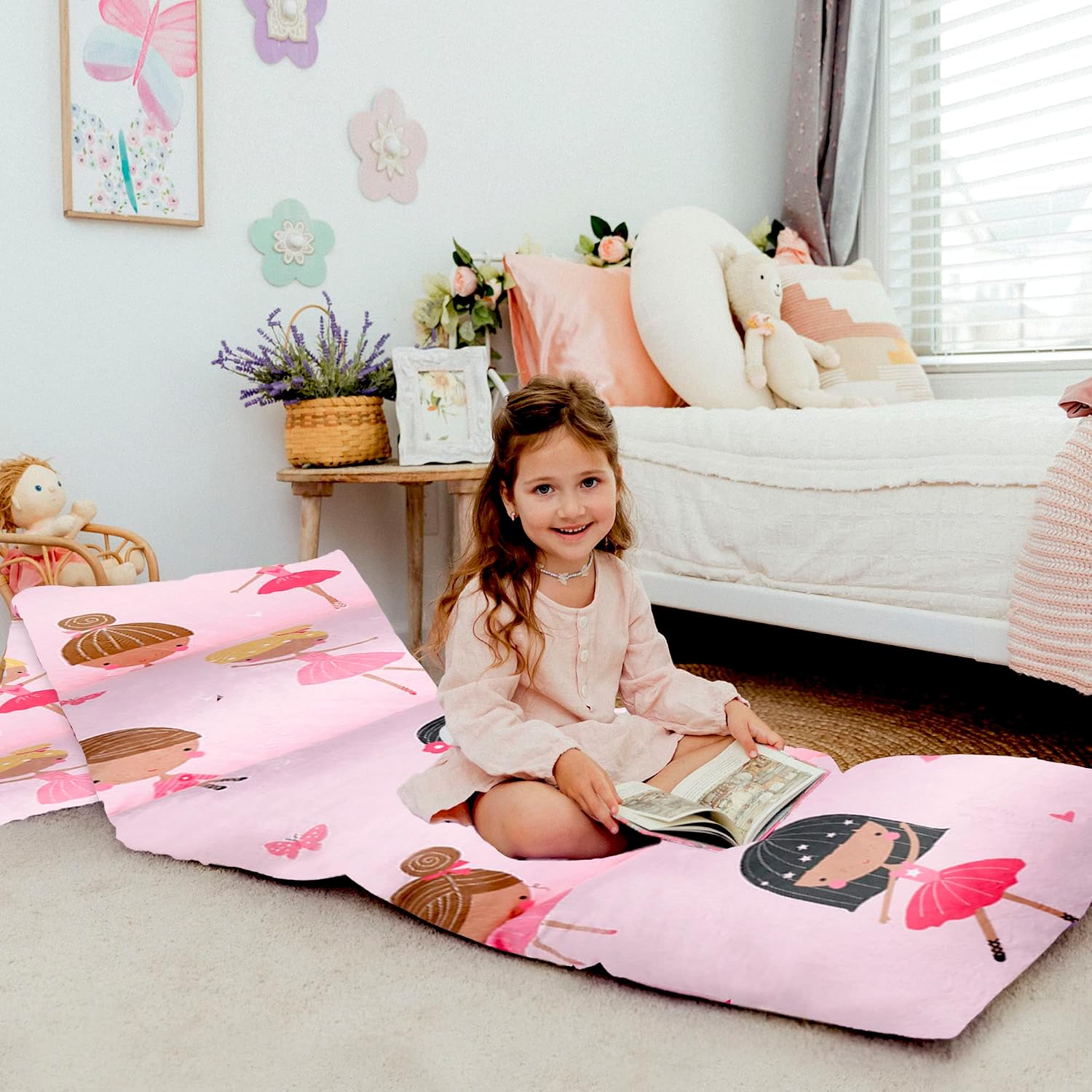 ButterflyCraze Butterfly Craze Floor Lounger Cover - Machine Washable Floor Mattress Cover - Versatile Seating & Sleeping Pad Alternative -…