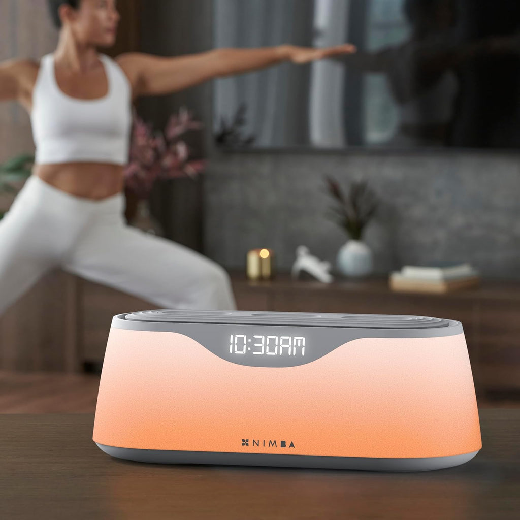 Nimba OFLO Sunrise Alarm Clock with 35 Expertly Tuned Soundscapes & 6 Natural Light Modes - Light relaxation Wake-Up Clock for Heavy…