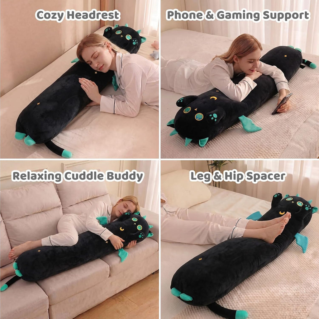 Mewaii Long Cat Plush 5 Sizes, 120% Extra Filling Giant Plushness Kids Body Pillow, Kawaii Cute Big Eyes Cat Stuffed Animals Plushies…