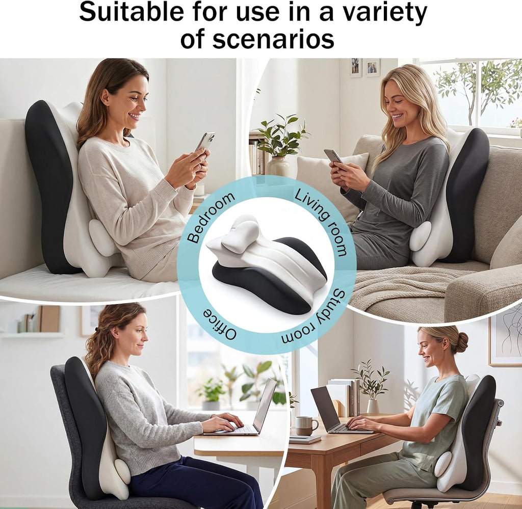 cjc Ergonomic Memory Foam Wedge Pillow 27° Support for Neck, Back and Waist, Multi-Position Bed Support Pillow with Removable Cover (Double…