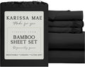 KARISSA MAE Pure Viscose from Bamboo Split King Size Sheet Set | 100% FSC Certified | Luxuriously Soft | Cooling | 18" Deep Pocket…
