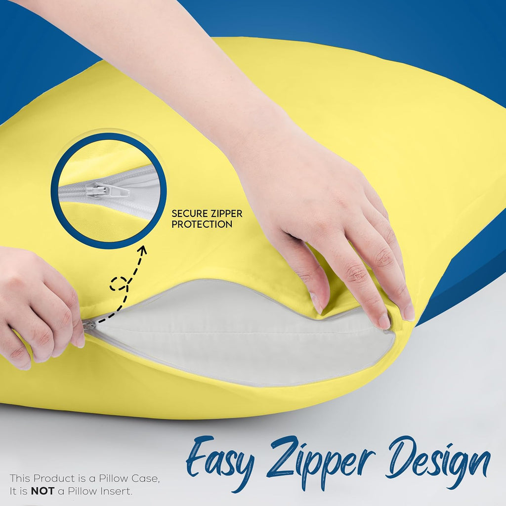 Utopiabedding Utopia Bedding 100% Waterproof Pillow Protectors with Zipper Standard Size (Set of 4), Bed Bug and Dust Mite Proof Zippered P…