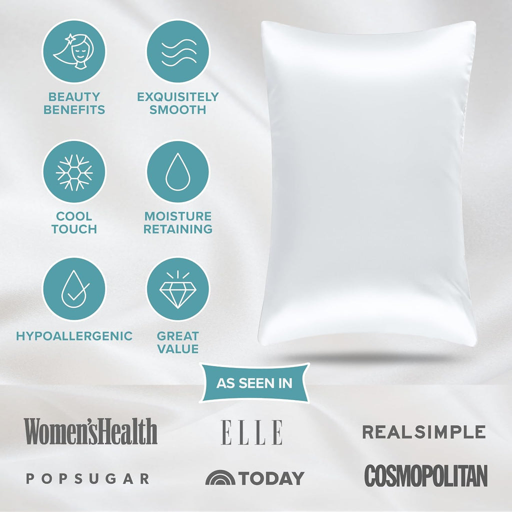 BareHome Bare Home 100% Mulberry Silk Pillowcase for Hair and Skin - Ultra 6A Grade 19 Momme Silk Pillow Case - Hidden Zipper - Breathable…
