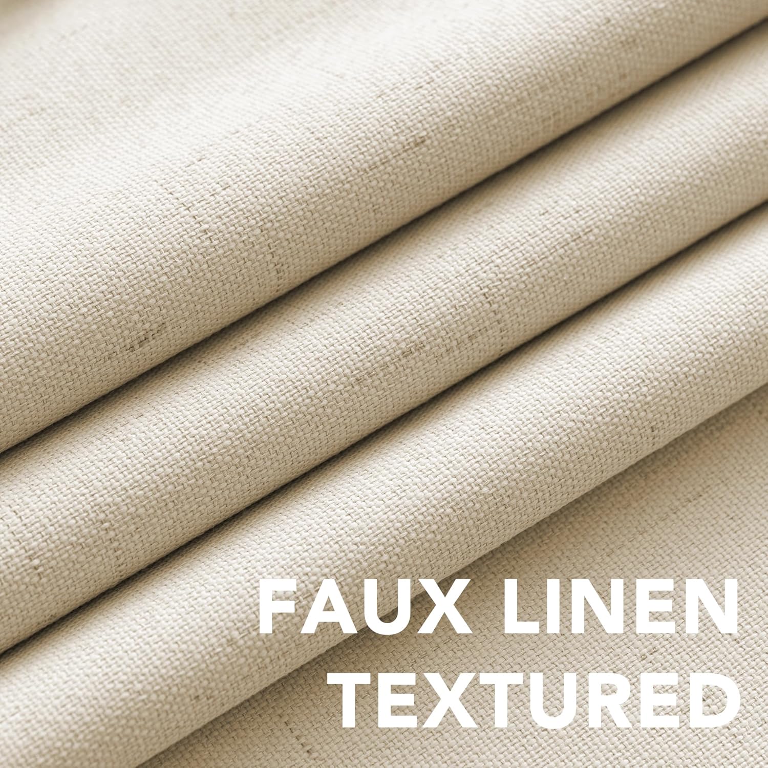 H.VERSAILTEX 100% Blackout Curtains for Bedroom Thermal Insulated Linen Textured Curtains Heat and Full Light Blocking Drapes Living Room…